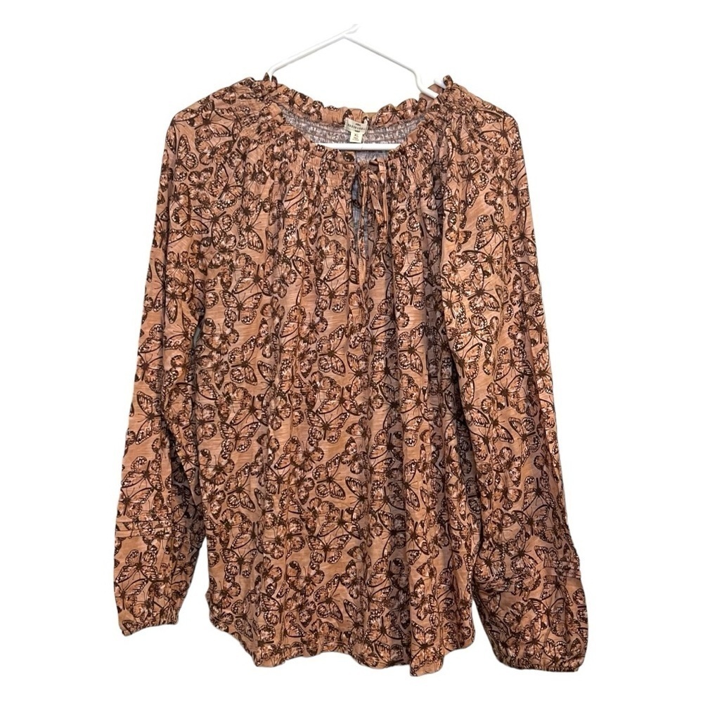 Mason & Belle Brown Butterfly Women’s Top size XL NWT